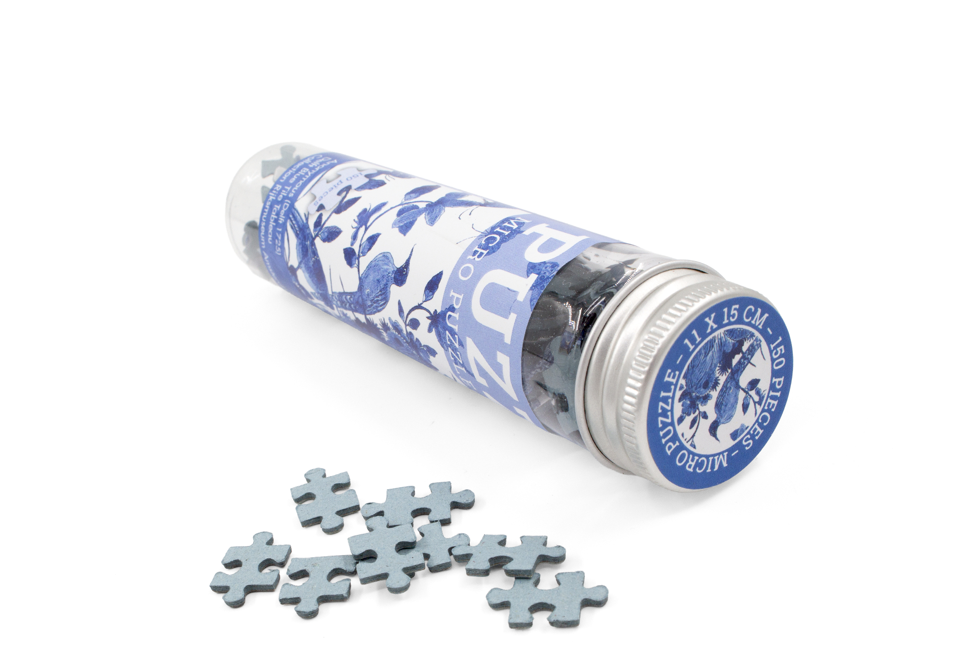 Micro puzzle, 150 pièces, oiseaux bleu de Delft