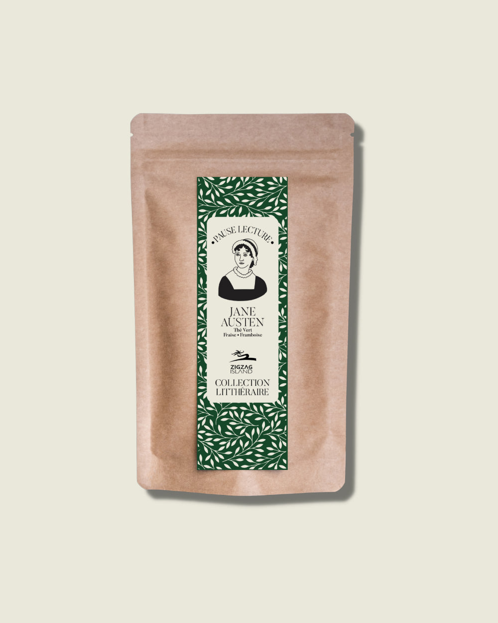 Thé vert & son marque-page « Jane Austen » saveur fraise framboise - 80g