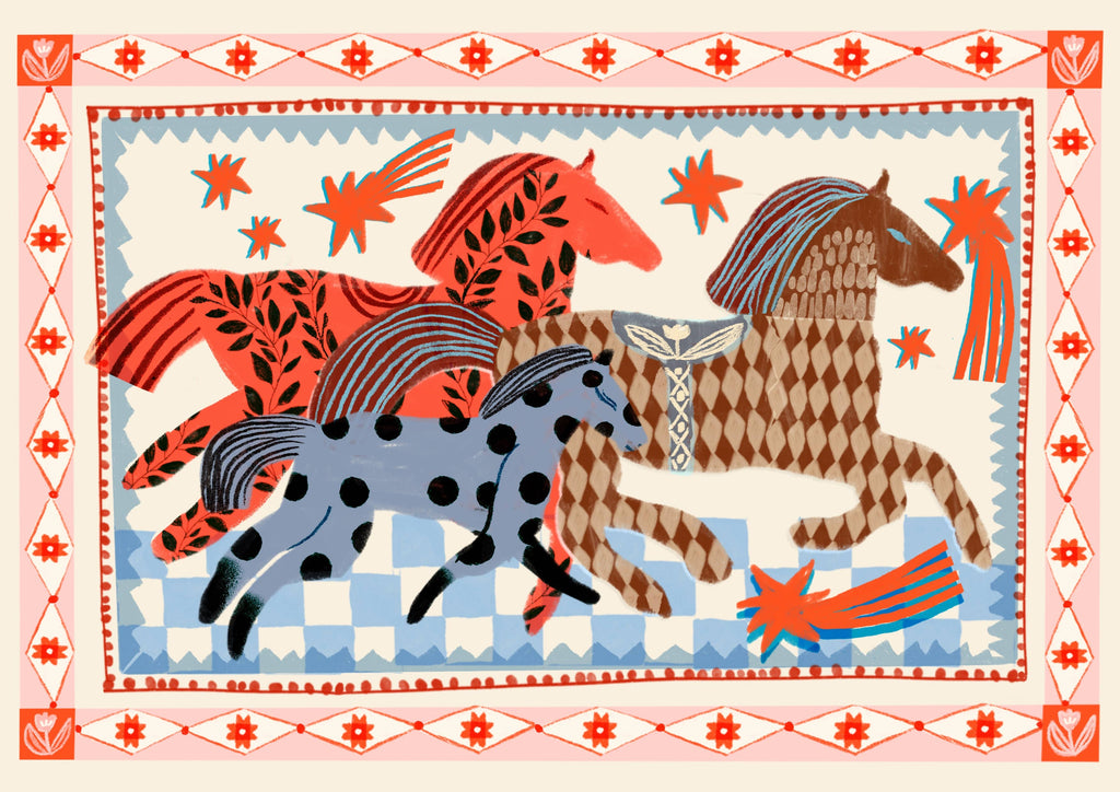 Folk Horses Running