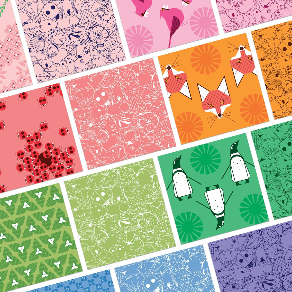 Animaux en origami de Charley Harper