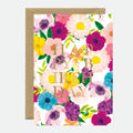 Lilas - Carte de vœux d'anniversaire - Feuille d'or