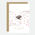 Cosy Cat - Carte de vœux d'anniversaire - Feuille d'or