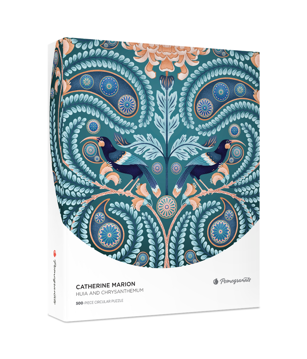 Catherine Marion : Puzzle circulaire de 500 pièces Huia et Chrysanthème