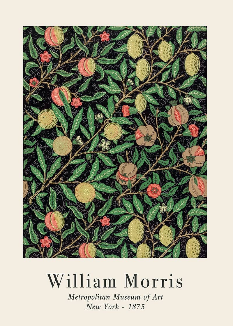 William Morris - Motifs de fruits - 50 x 70 cm