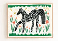 Folk Horse - Illustration numérique sur papier cartouche épais