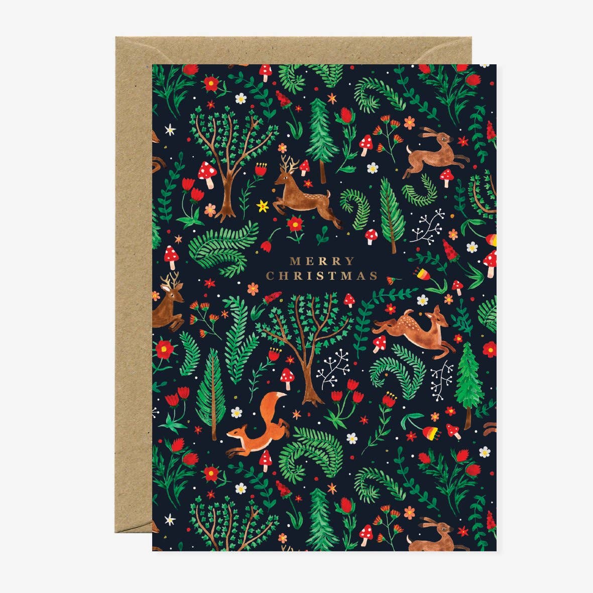 Forêt Enchantée - Carte de Vœux de Noël