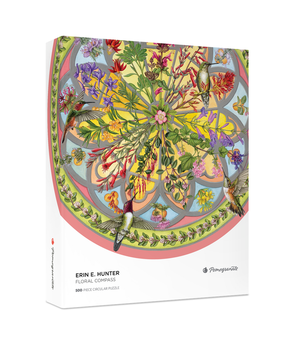 Puzzle circulaire de 500 pièces Erin E. Hunter : Floral Compass
