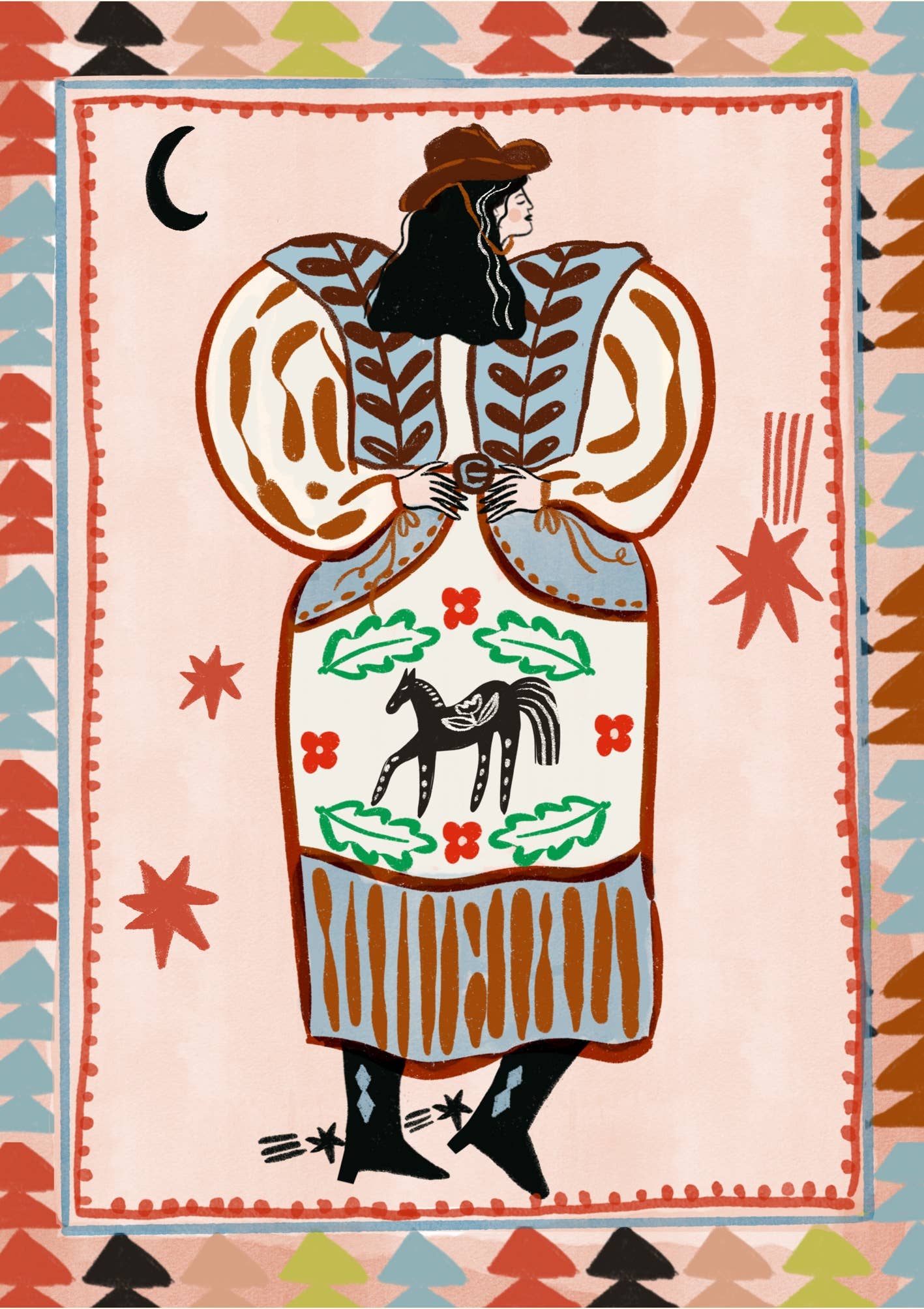 Femme cow-boy folk