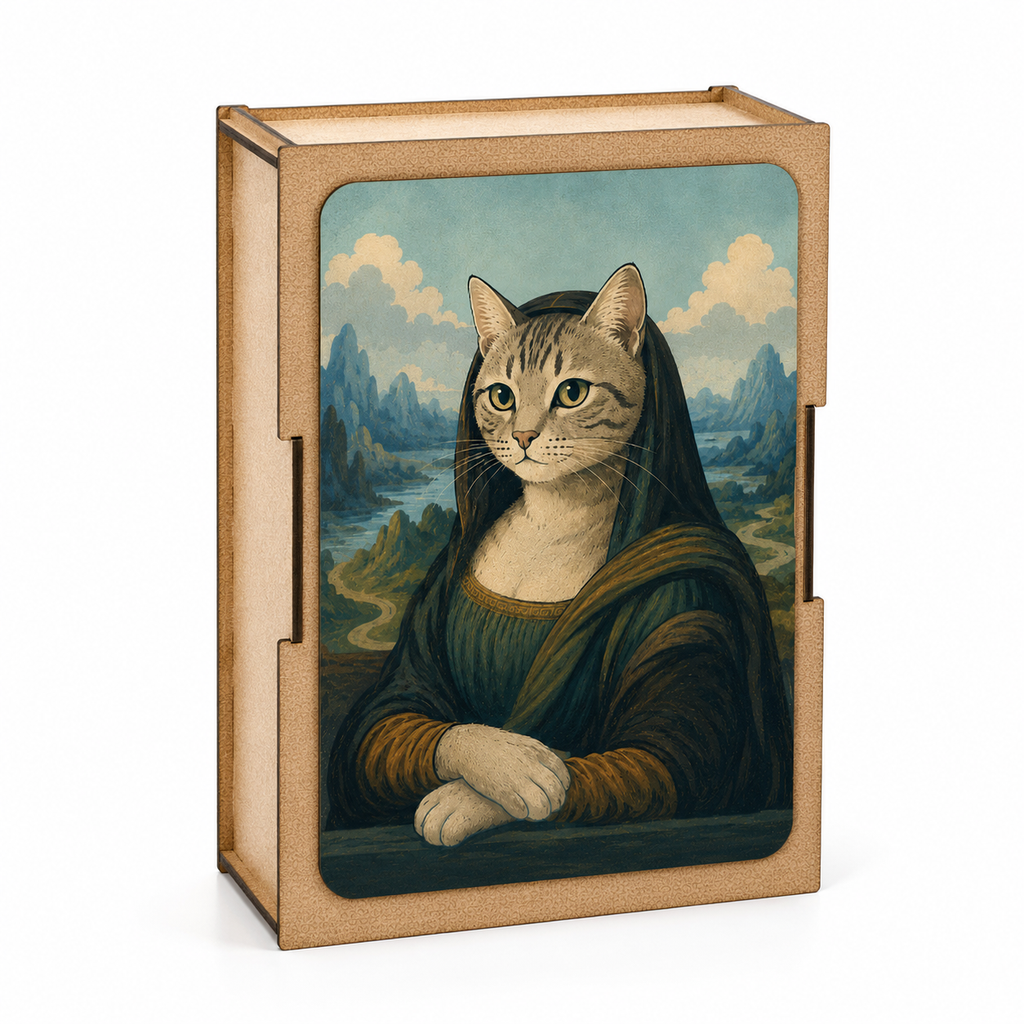 Mini puzzle portrait de chat Mona Lisa