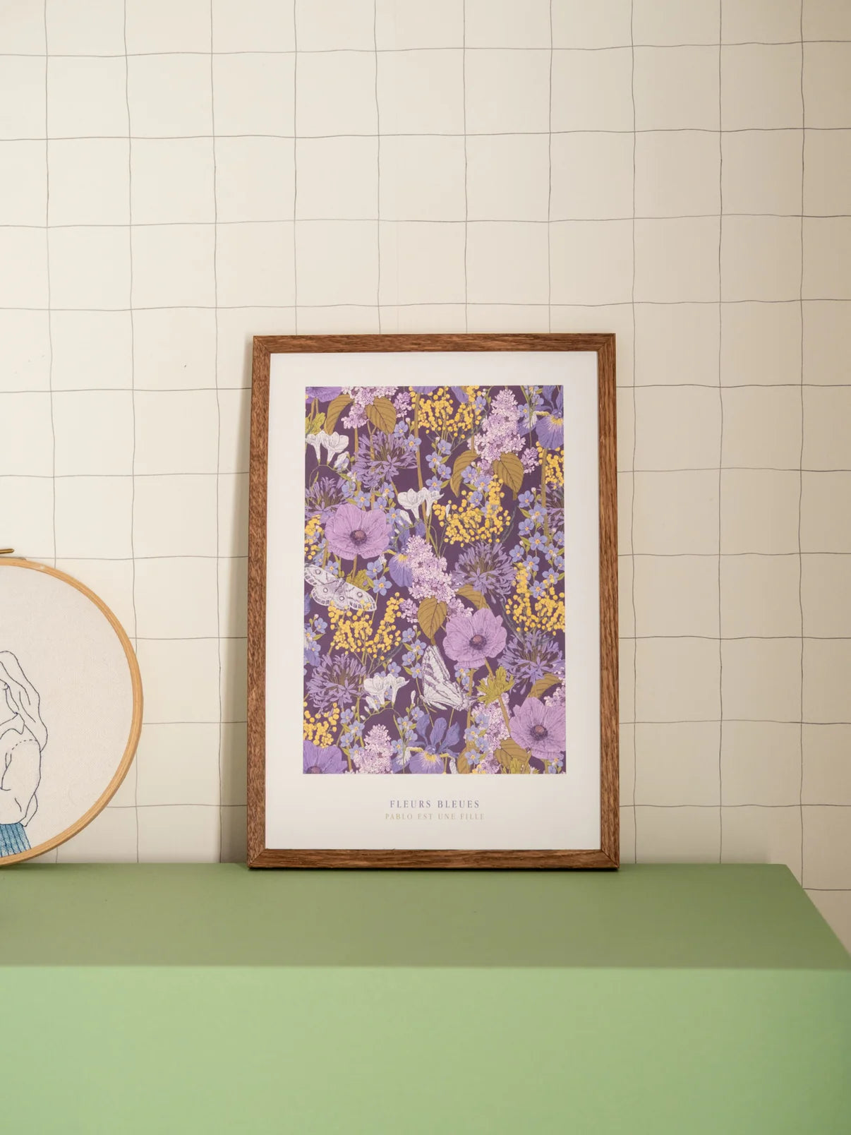 Fleurs Bleues – Affiche 20x30cm