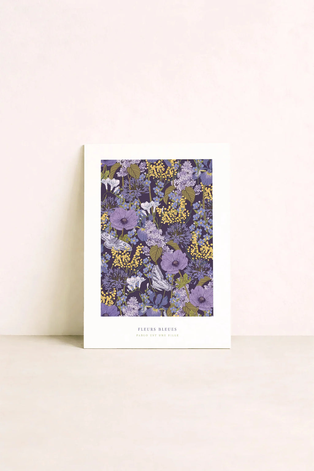 Fleurs Bleues – Affiche 20x30cm