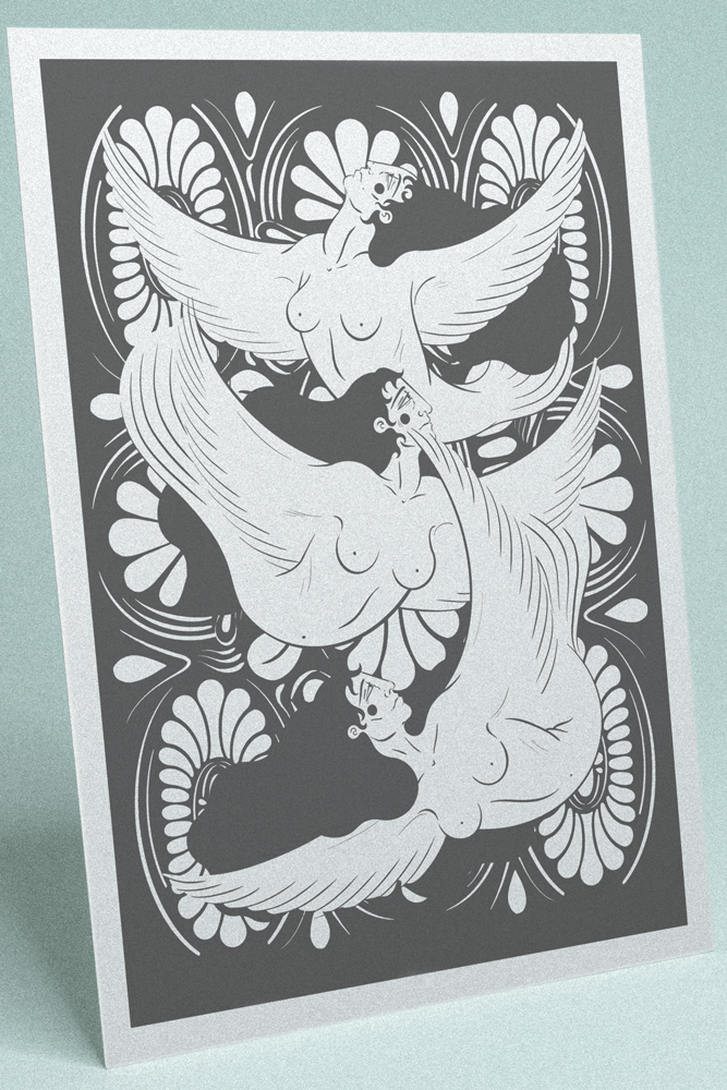 Trois Sirènes - format A3