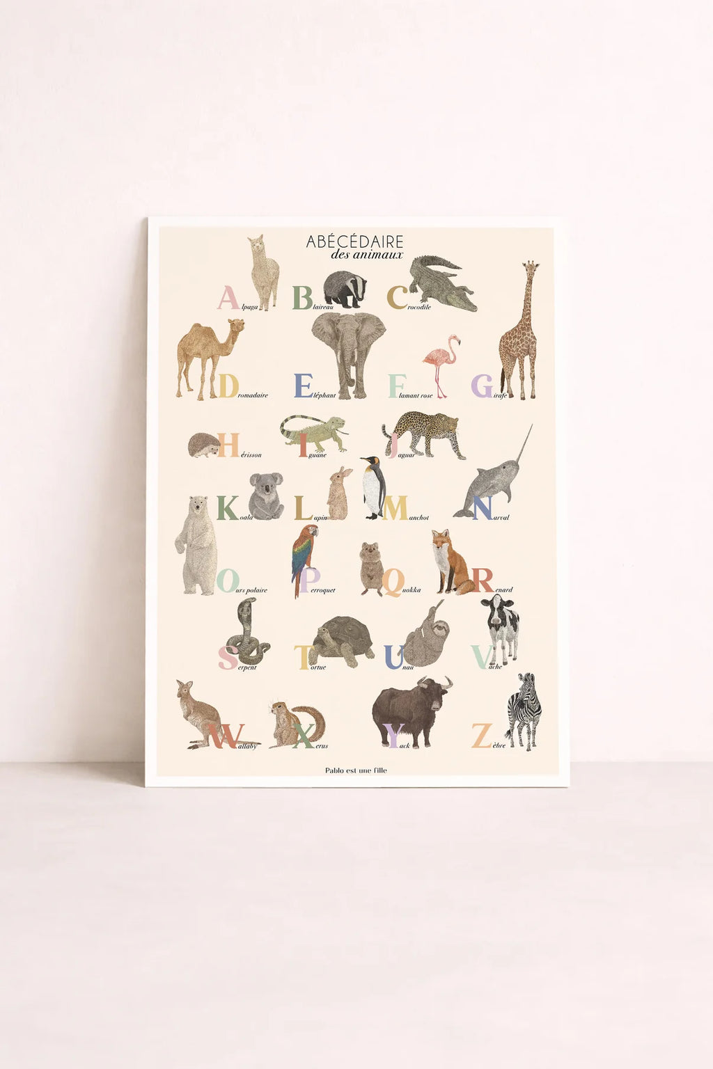 Abécédaire des animaux — Affiche 30x40 cm