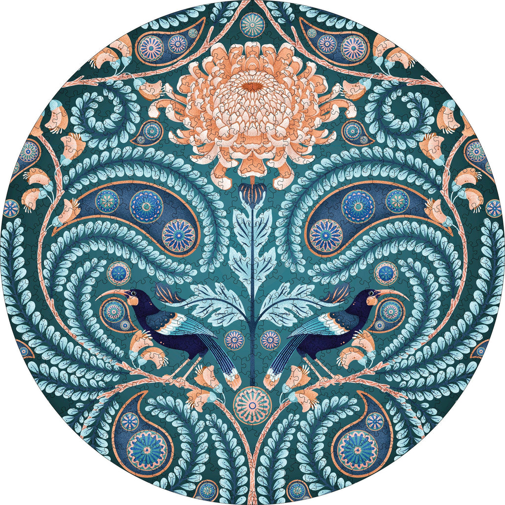 Catherine Marion : Puzzle circulaire de 500 pièces Huia et Chrysanthème