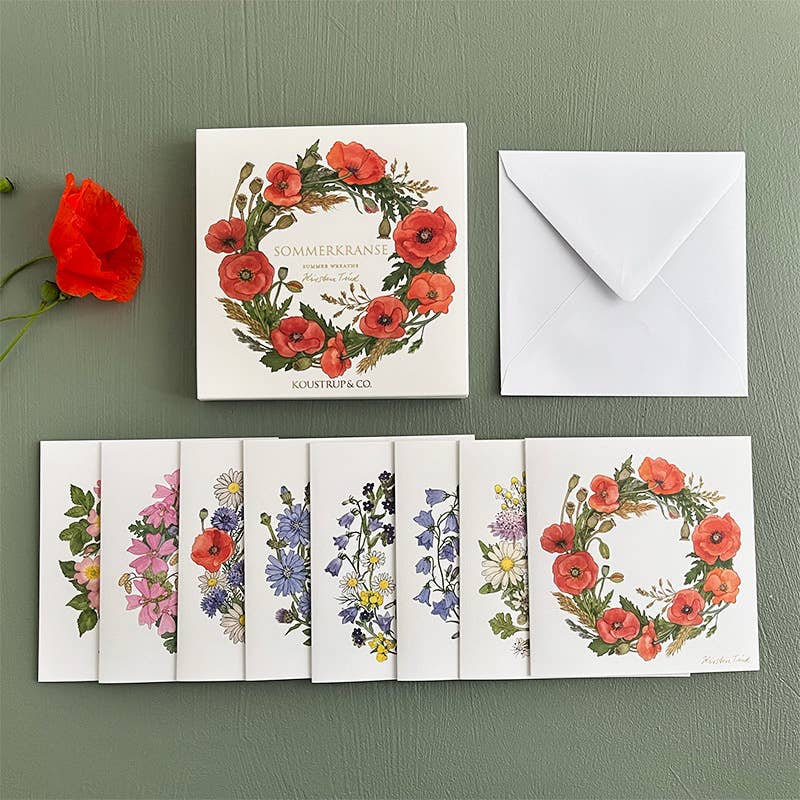 Couronnes d'été - Porte-cartes carré