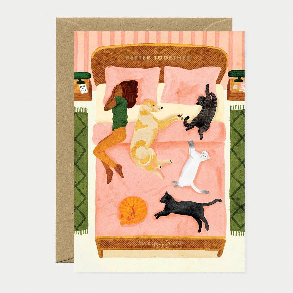 Animaux heureux - Carte de vœux