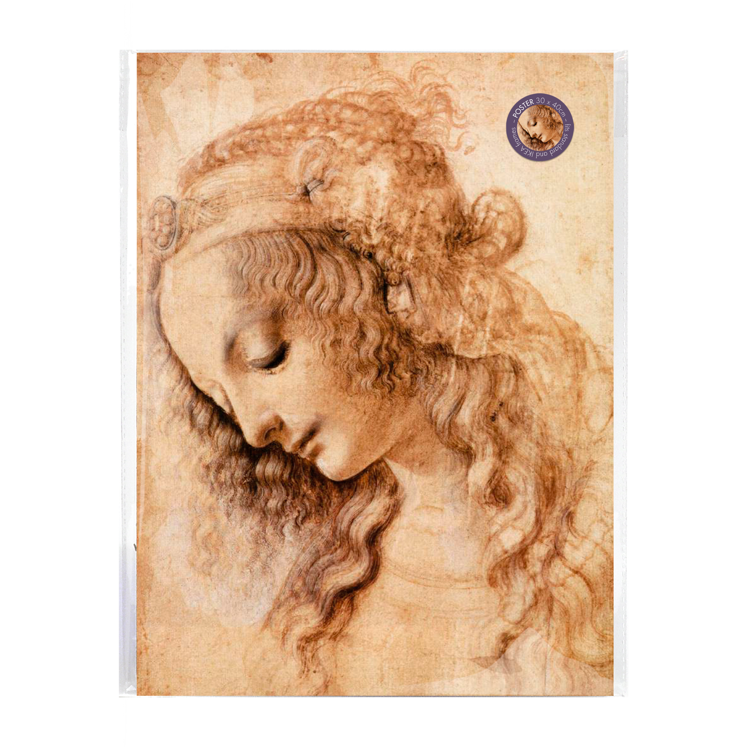 Affiche A3 – De Vinci, Portrait d'une femme