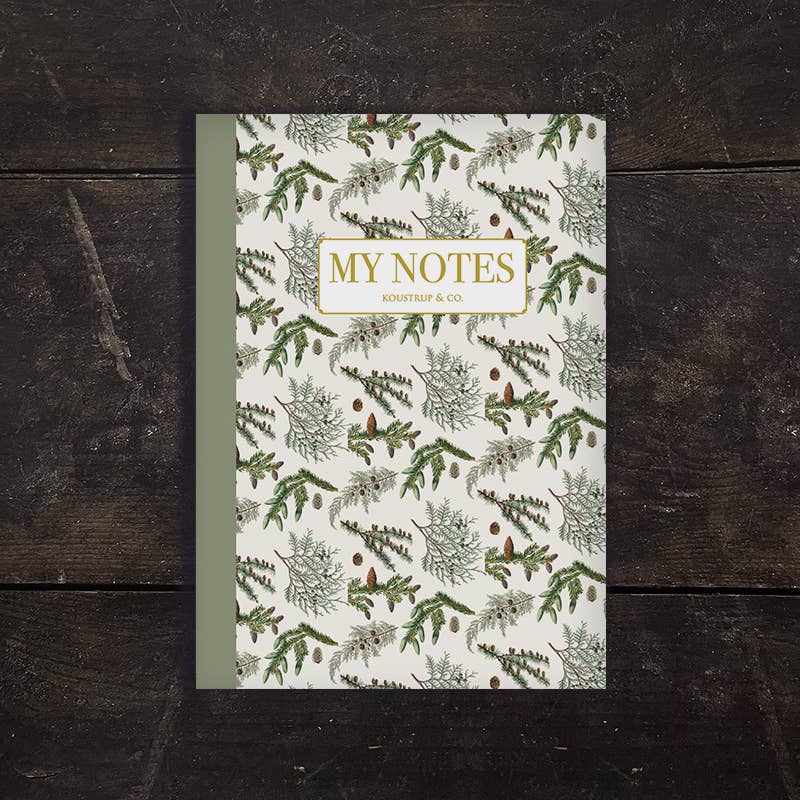 Motif de pins - Carnet de notes - Fabriqué au Danemark