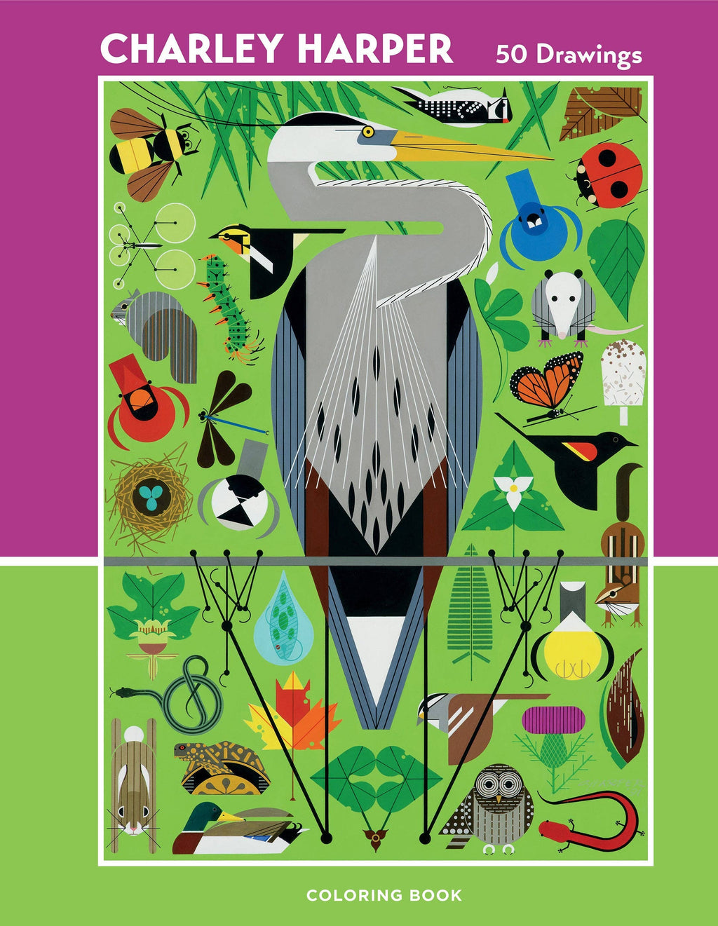 Charley Harper : Livre de coloriage 50 dessins