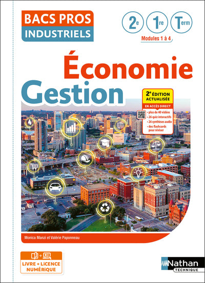 Economie - Gestion Tome unique 2de/1re/Tle Bac Pro Industriels - 2024 - Pochette - élève - + iManuel