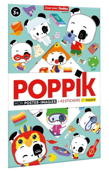 Joue avec Gadou - Mon poster-imagier Poppik + 43 stickers